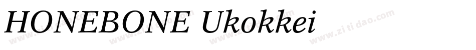 HONEBONE Ukokkei字体转换